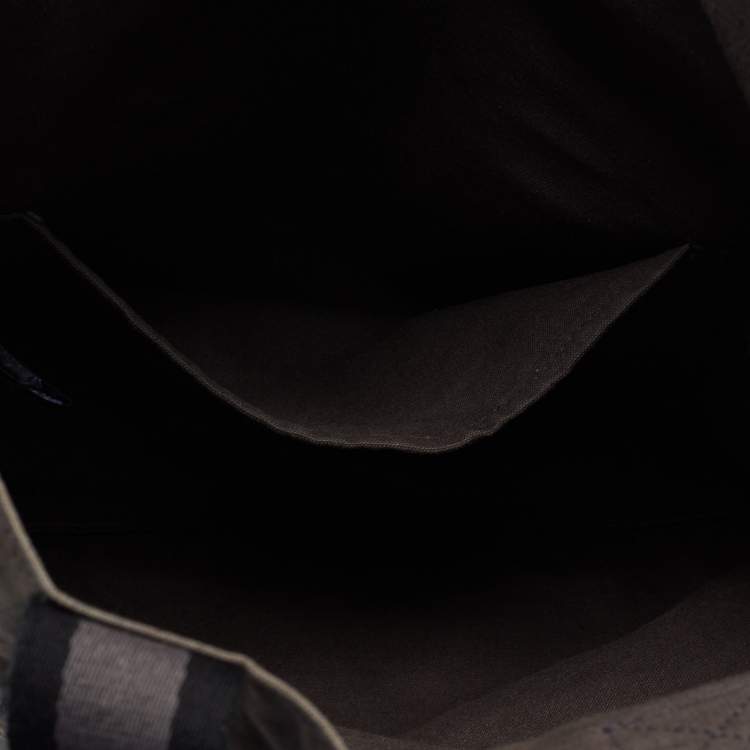 Pre Owned Hermes Grey/Black Canvas Fourre Tout Shopper Tote