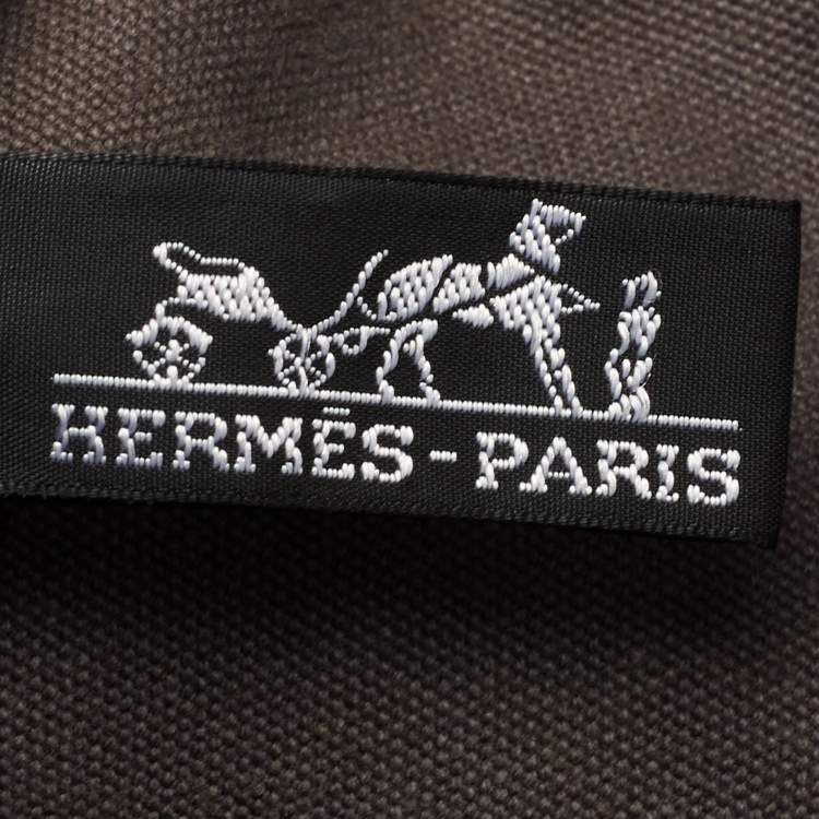 Pre Owned Hermes Grey/Black Canvas Fourre Tout Shopper Tote