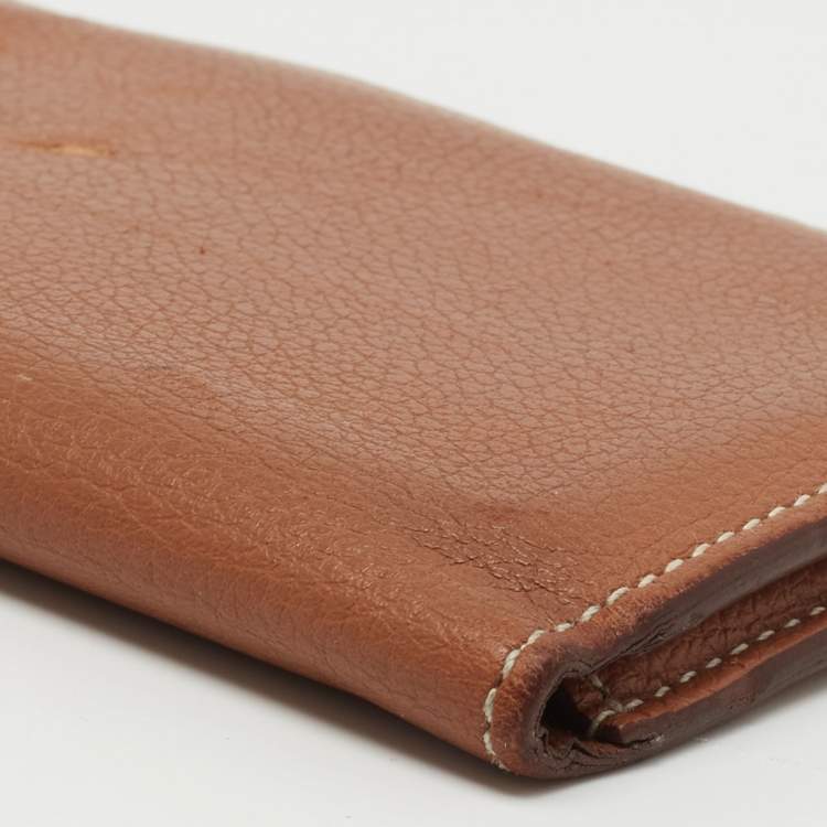 Pre Owned  Hermes Gold Evercolor Leather MC² Euclide Card Holder