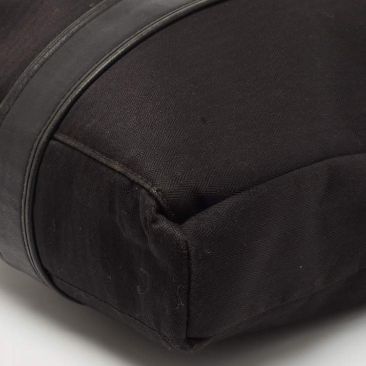 Pre Owned Hermes Black Canvas and Leather Acapulco Messenger Bag