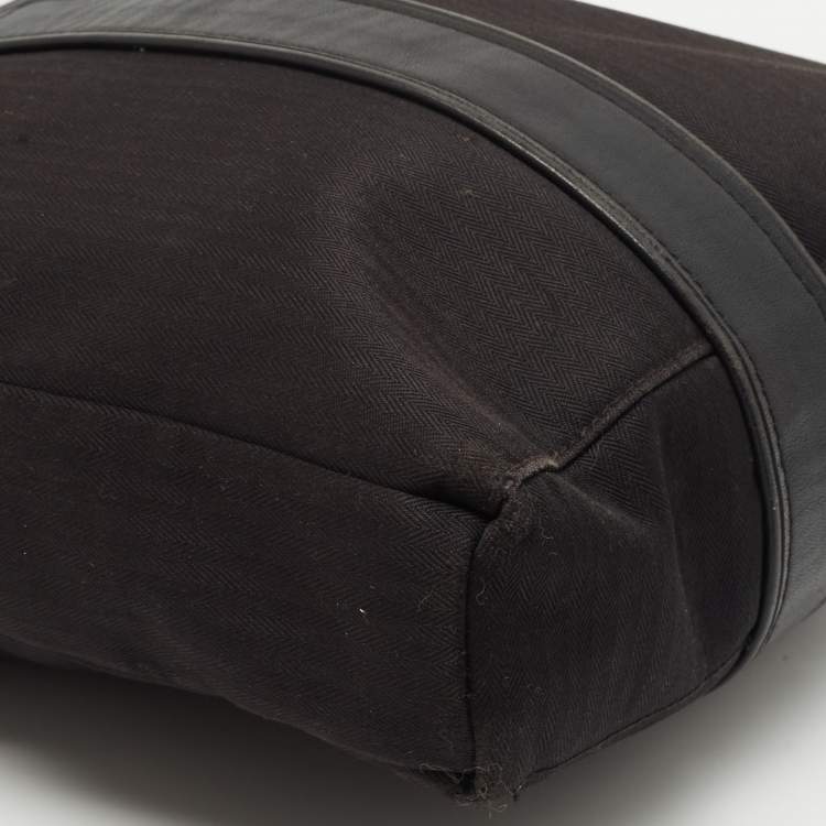 Pre Owned Hermes Black Canvas and Leather Acapulco Messenger Bag