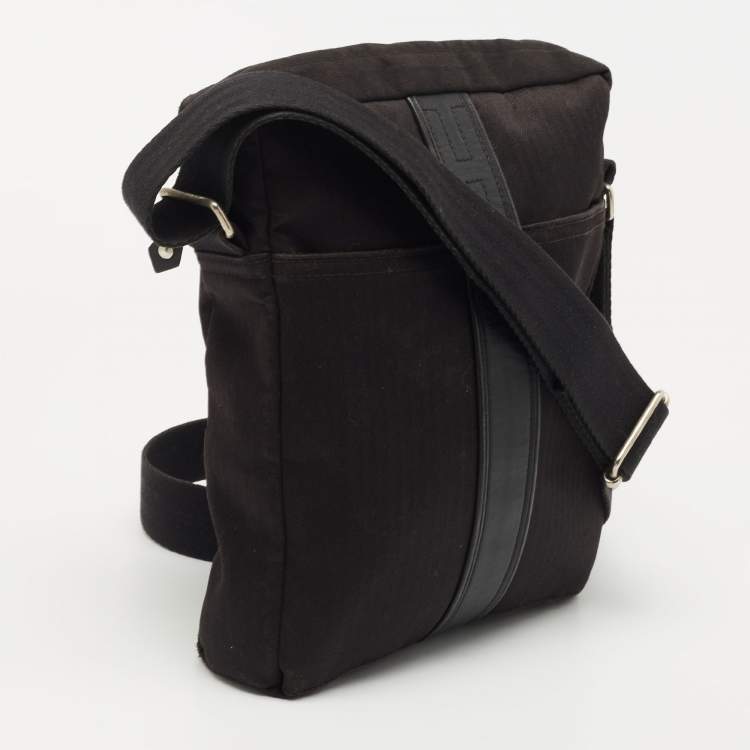 Pre Owned Hermes Black Canvas and Leather Acapulco Messenger Bag