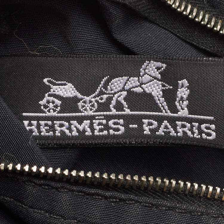 Pre Owned Hermes Black Canvas and Leather Acapulco Messenger Bag
