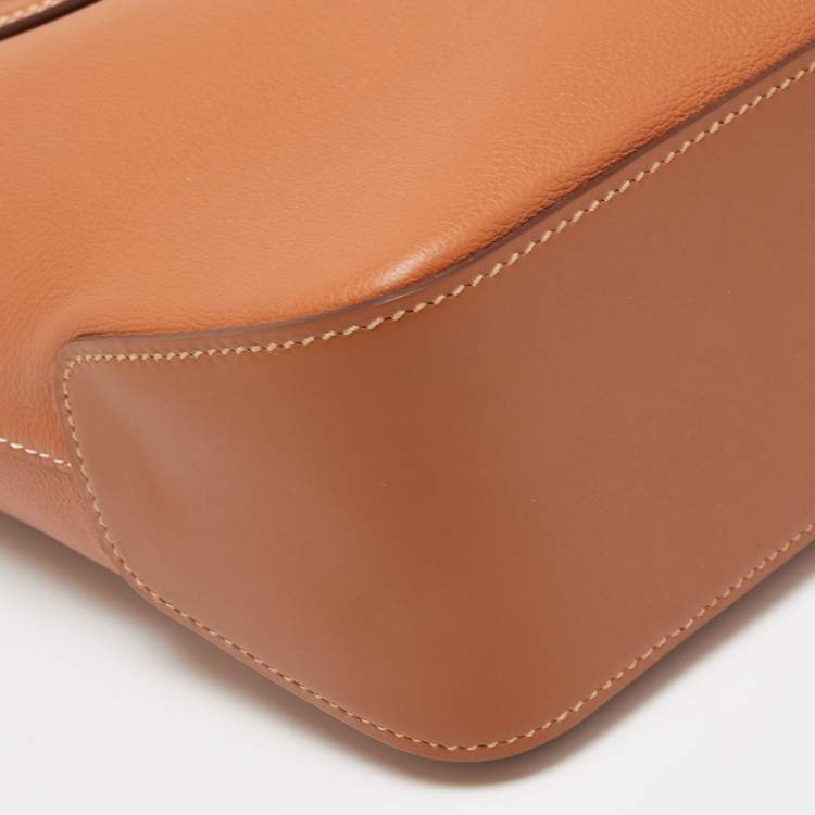 Pre Owned Hermès Gold Evergrain Citynews Messenger Bag