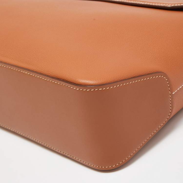 Pre Owned Hermès Gold Evergrain Citynews Messenger Bag