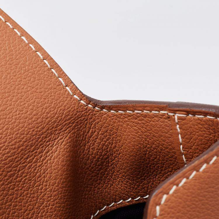 Pre Owned Hermès Gold Evergrain Citynews Messenger Bag
