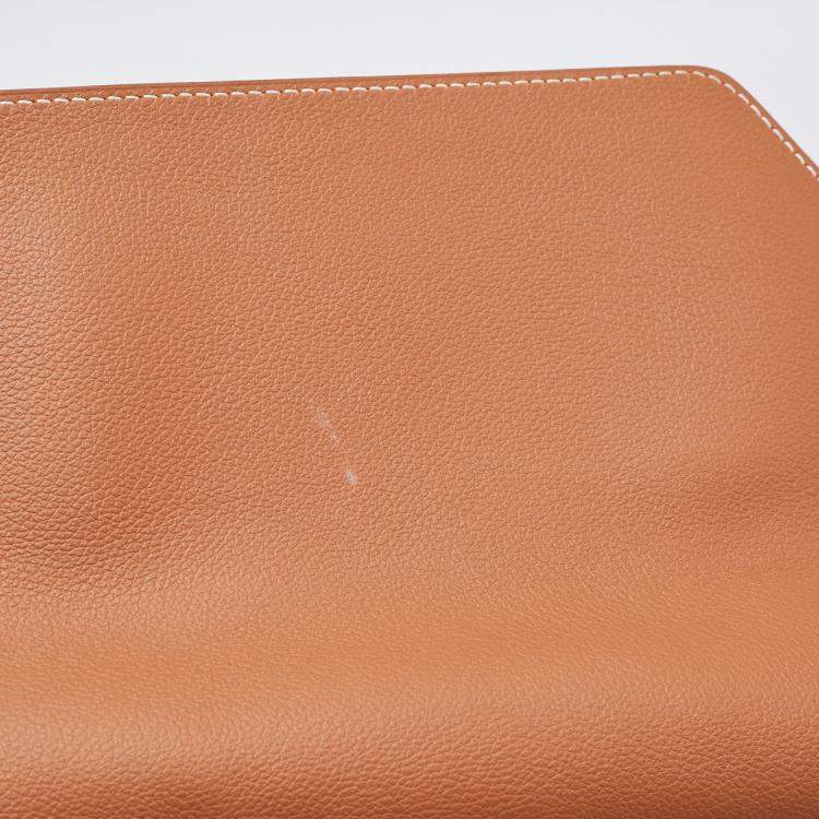 Pre Owned Hermès Gold Evergrain Citynews Messenger Bag