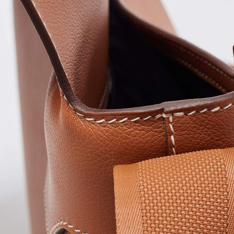 Pre Owned Hermès Gold Evergrain Citynews Messenger Bag