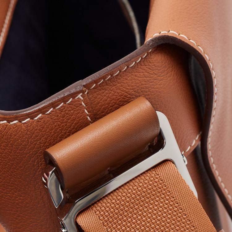 Pre Owned Hermès Gold Evergrain Citynews Messenger Bag
