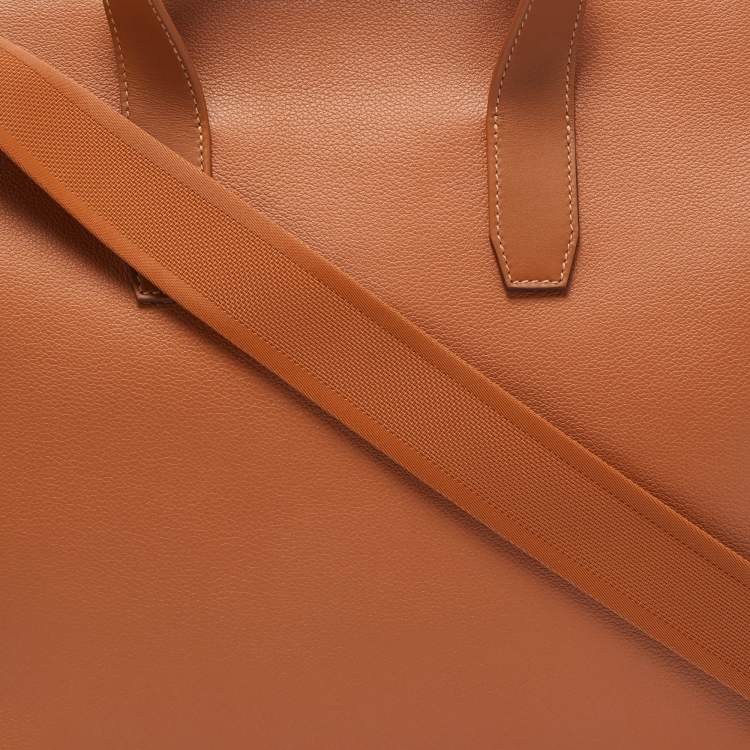 Pre Owned Hermes Gold Evercolor Leather Citynews Briefcase 