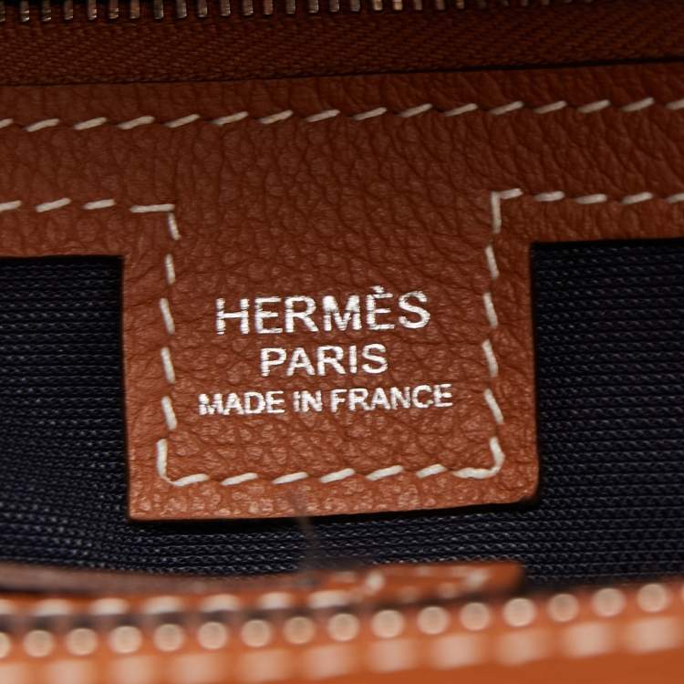 Pre Owned Hermes Gold Evercolor Leather Citynews Briefcase 