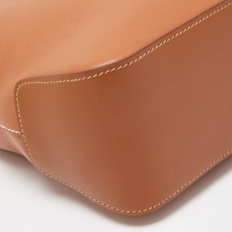 Pre Owned Hermes Gold Evercolor Leather Citynews Briefcase 