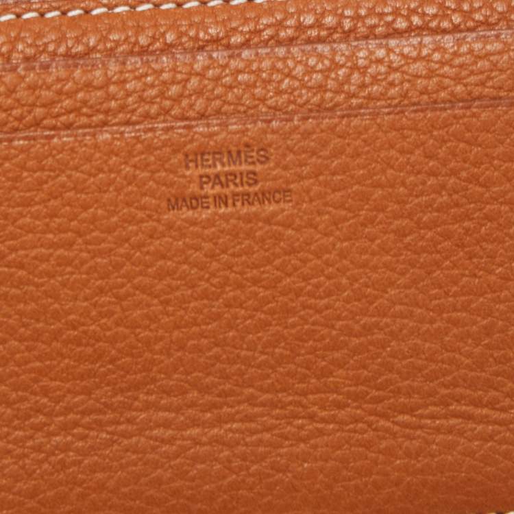 مملوكة مسبقًا Hermès Fauve Barena Faubourg Leather City 4CC Card Holder