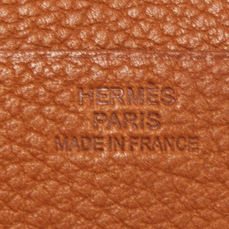 مملوكة مسبقًا Hermès Fauve Barena Faubourg Leather City 4CC Card Holder