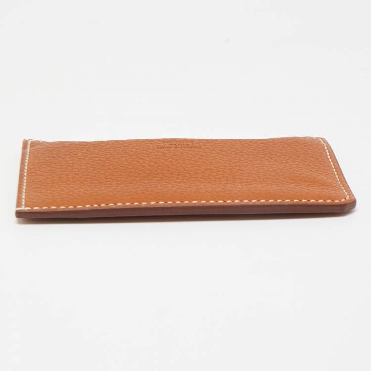 مملوكة مسبقًا Hermès Fauve Barena Faubourg Leather City 4CC Card Holder