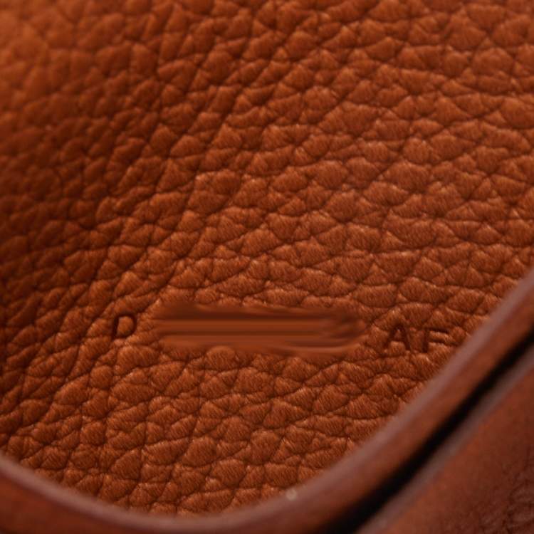 Pre Owned Hermes Fauve Barenia Faubourg Leather City 4CC Card Holder