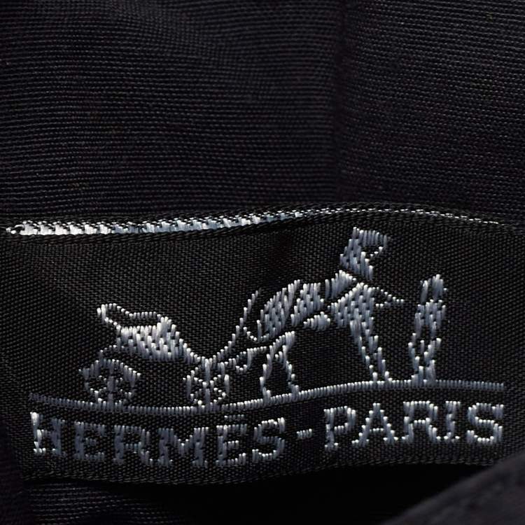 Pre Owned Hermes Grey Canvas Herline Zip Wallet 