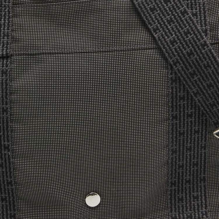 Pre Owned Hermes Grey Canvas Fourre Tout Besace Messenger Bag 
