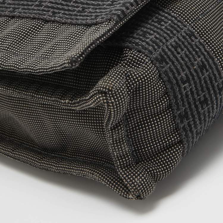 Pre Owned Hermes Grey Canvas Fourre Tout Besace Messenger Bag 