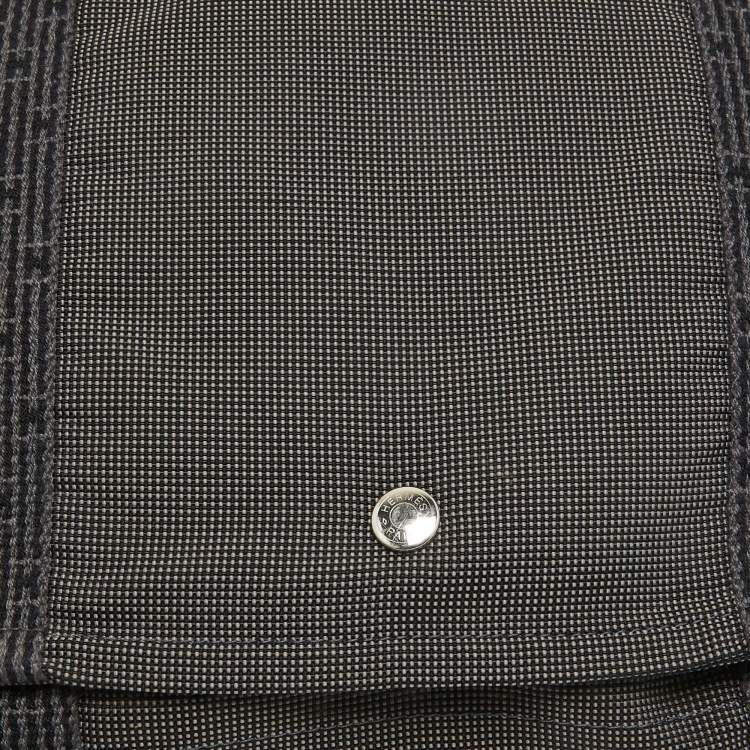 Pre Owned Hermes Grey Canvas Fourre Tout Besace Messenger Bag 