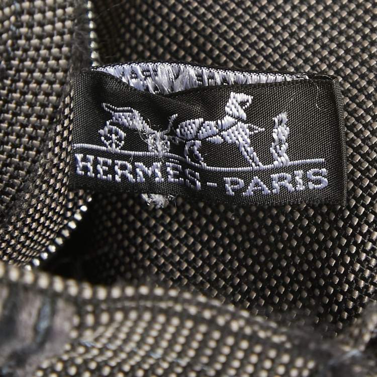 Pre Owned Hermes Grey Canvas Fourre Tout Besace Messenger Bag 