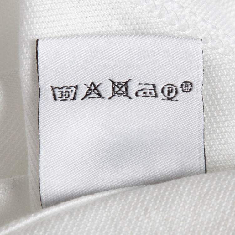 Pre Owned Hermès White Cotton Pique Crew Neck T-Shirt L