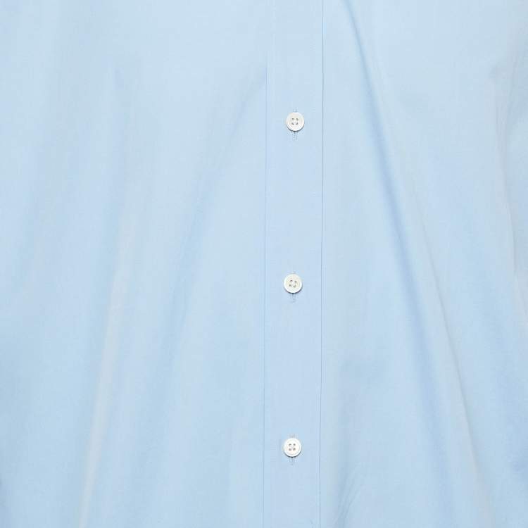 Pre Owned Hermès Blue Cotton Buttoned Up Shirt 4XL