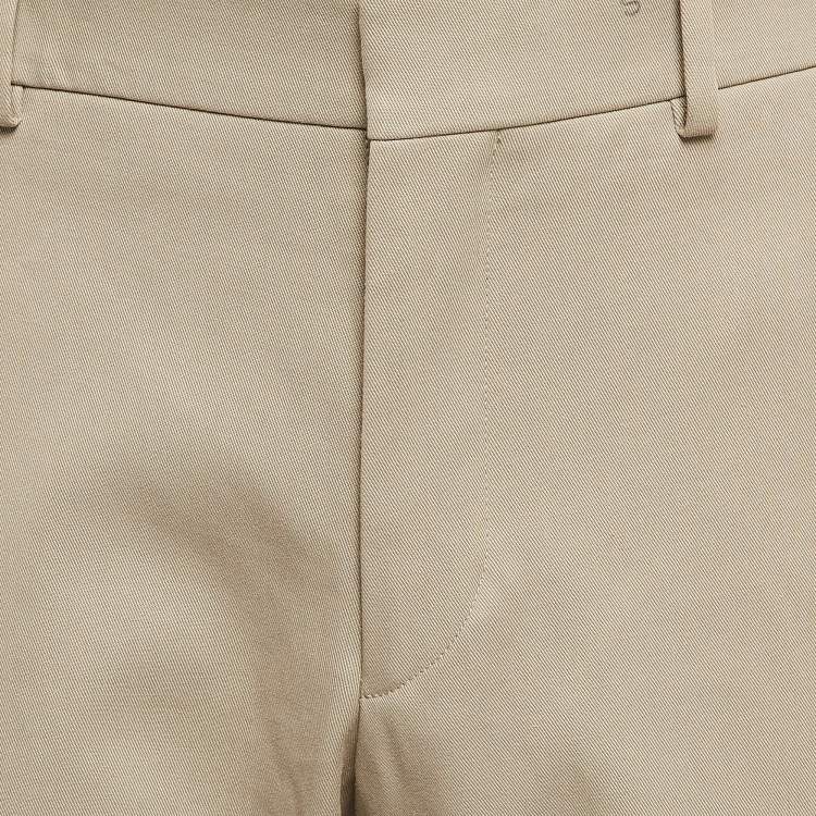 Pre Owned Hermes Beige Cotton Deperlant Decoupe Drill de Trousers L