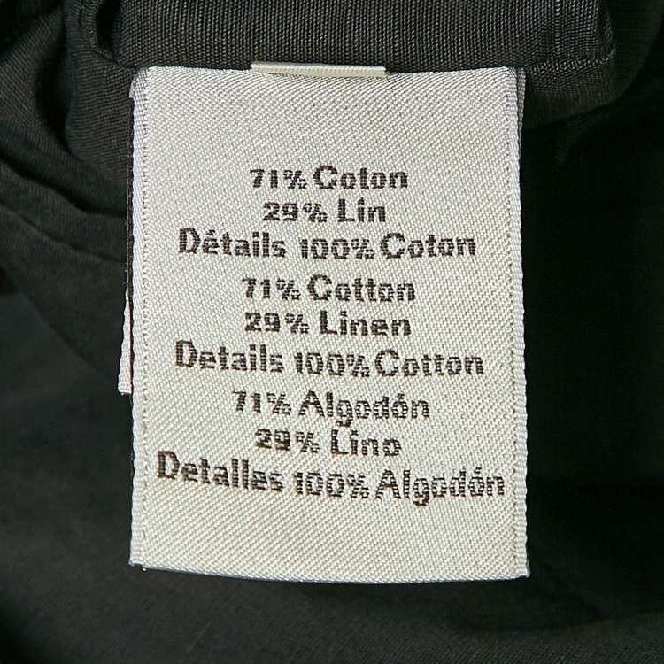Pre Owned Hermès Green Cotton Blend Single Breasted Jacket XL
