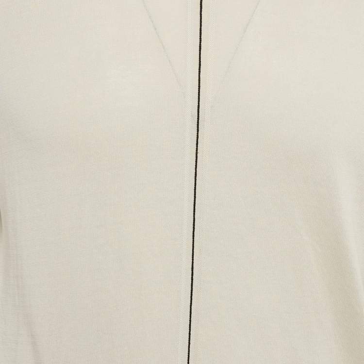Pre Owned Hermes Grey Cotton Knit Crew Neck Sweatshirt M