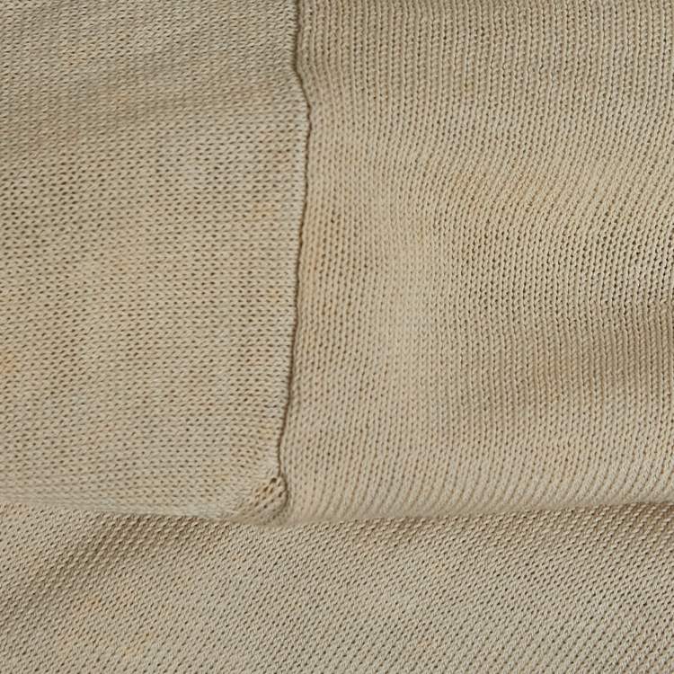 Pre Owned Hermes Grey Cotton Knit Crew Neck Sweatshirt M