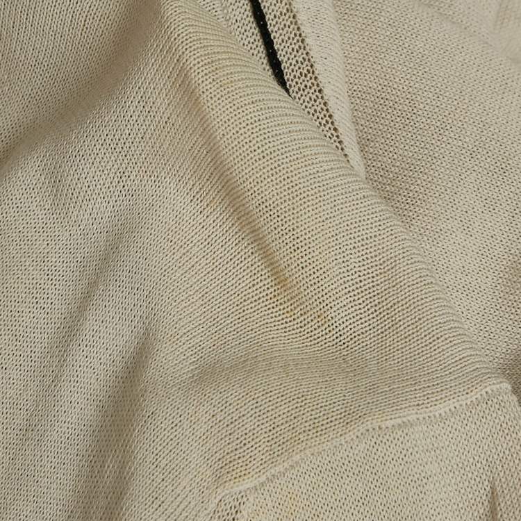 Pre Owned Hermes Grey Cotton Knit Crew Neck Sweatshirt M