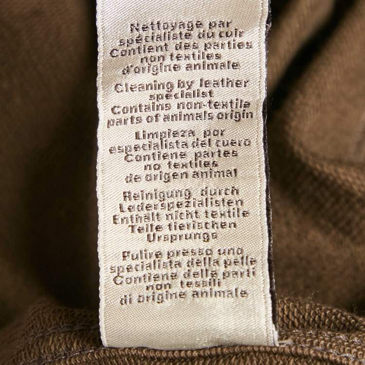 Pre Owned Hermes Green Leather Applique Jersey Crewneck T-Shirt L