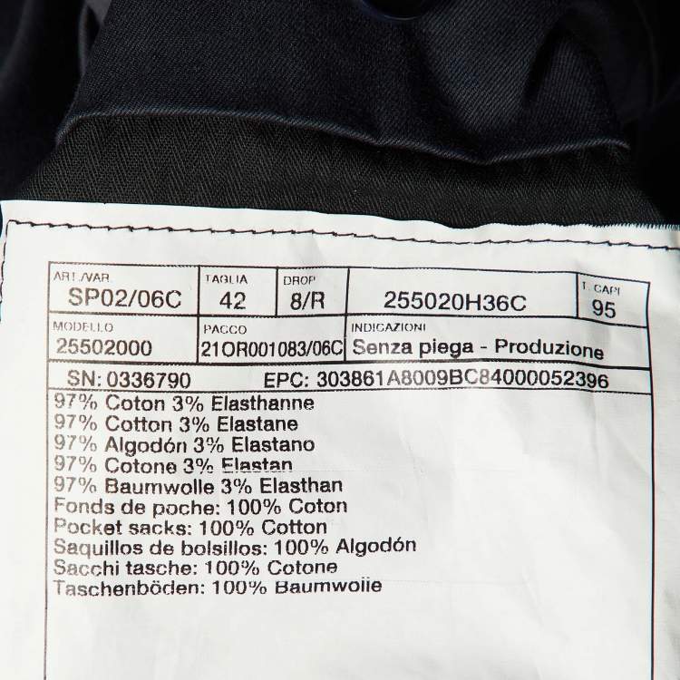 Pre Owned Hermès Midnight Blue Cotton Regular Fit Pants M