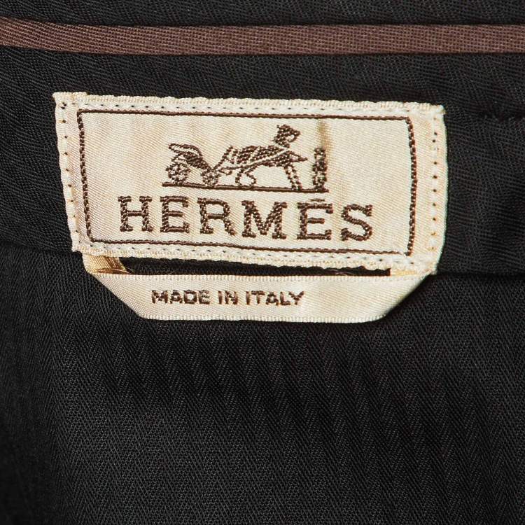 Pre Owned Hermès Midnight Blue Cotton Regular Fit Pants M