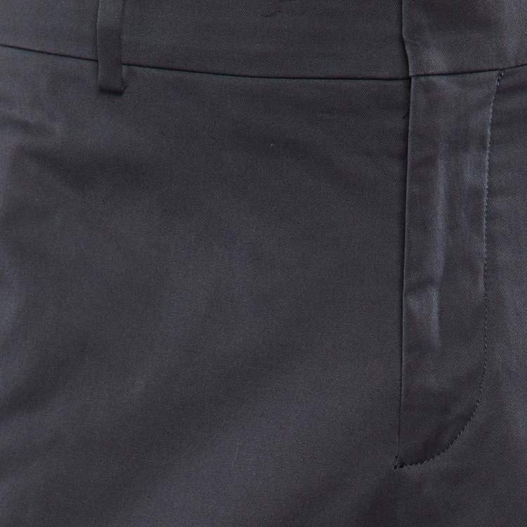 Pre Owned Hermès Midnight Blue Cotton Regular Fit Pants M