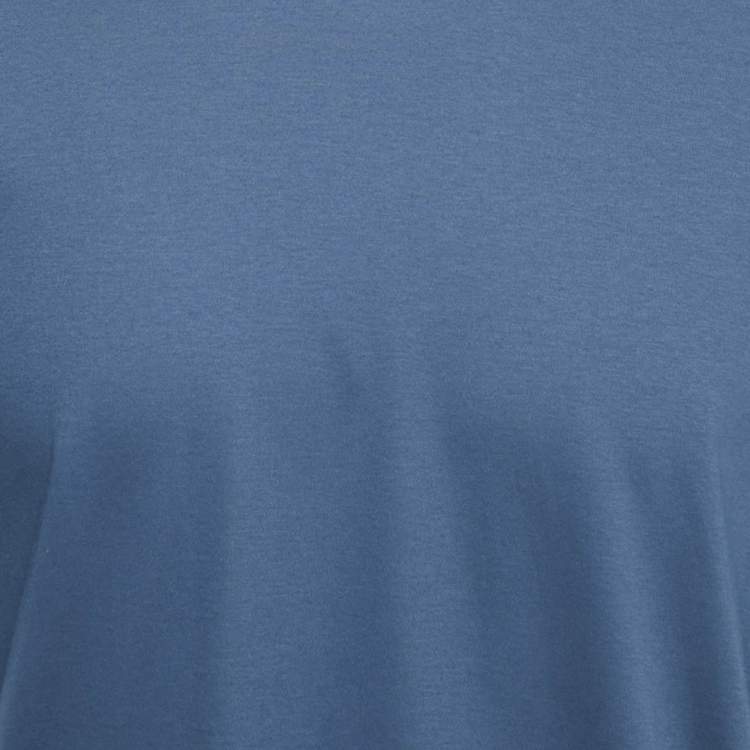 Pre Owned Hermès Blue Jersey Crew Neck T-Shirt M