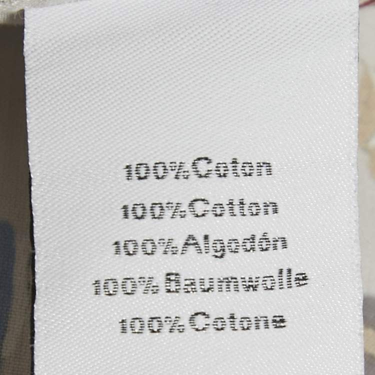 Pre Owned Hermes Grey Medal Print Cotton Shirt M