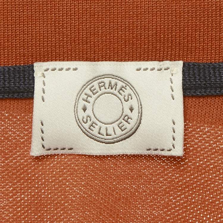Pre Owned Hermes Orange Cotton Blend Polo T-Shirt XL