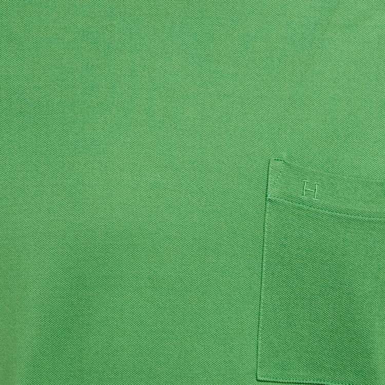 Pre Owned Hermes Green Cotton Pique Crew Neck T-Shirt M