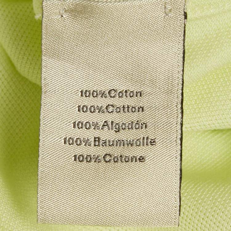 Pre Owned Hermès Lime Green Cotton Pique Polo T-Shirt XXL