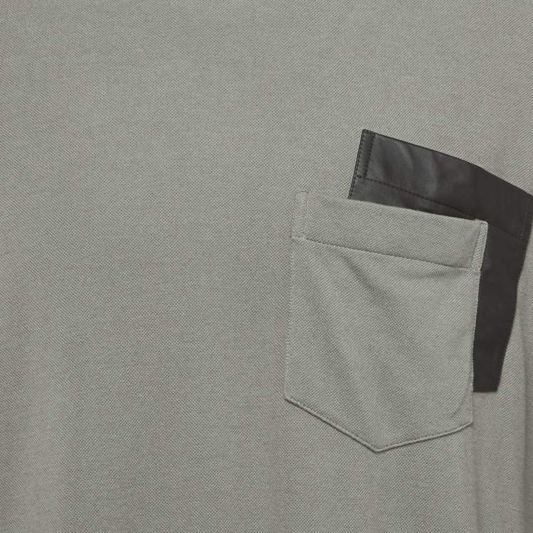 Pre Owned Hermes Grey Cotton Pique Crew Neck T-Shirt XL