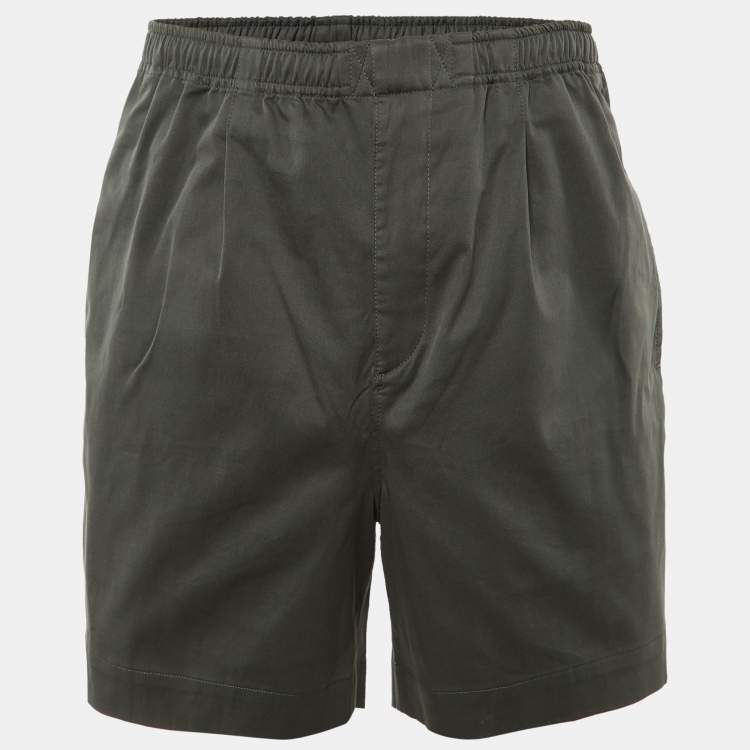 Pre Owned Hermès Grey Cotton Gabardine Shorts XS