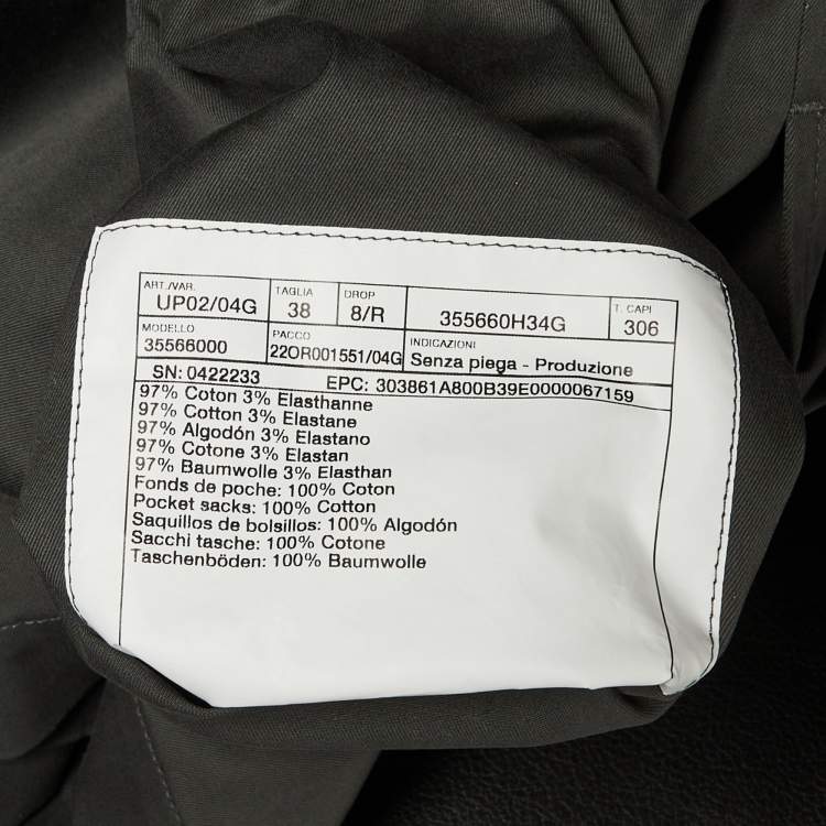 Pre Owned Hermès Grey Cotton Gabardine Shorts XS