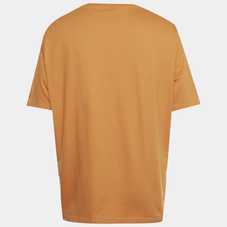 Pre Owned Hermes Orange Jersey "H 3D" Crewneck T-Shirt XXL 
