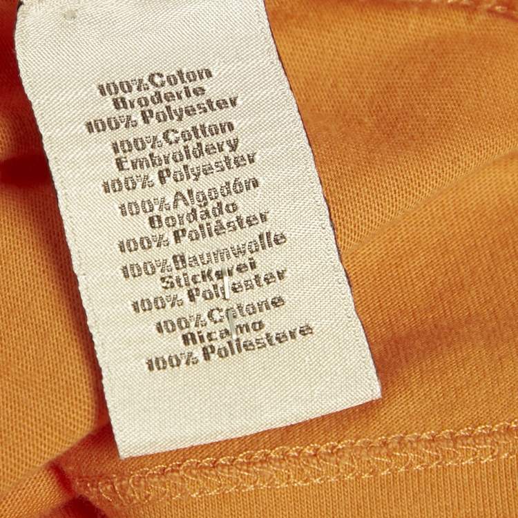 Pre Owned Hermes Orange Jersey "H 3D" Crewneck T-Shirt XXL 