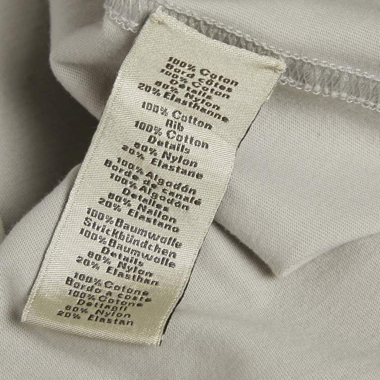 Pre Owned Hermès Grey Printed Jersey Crewneck T-Shirt XL