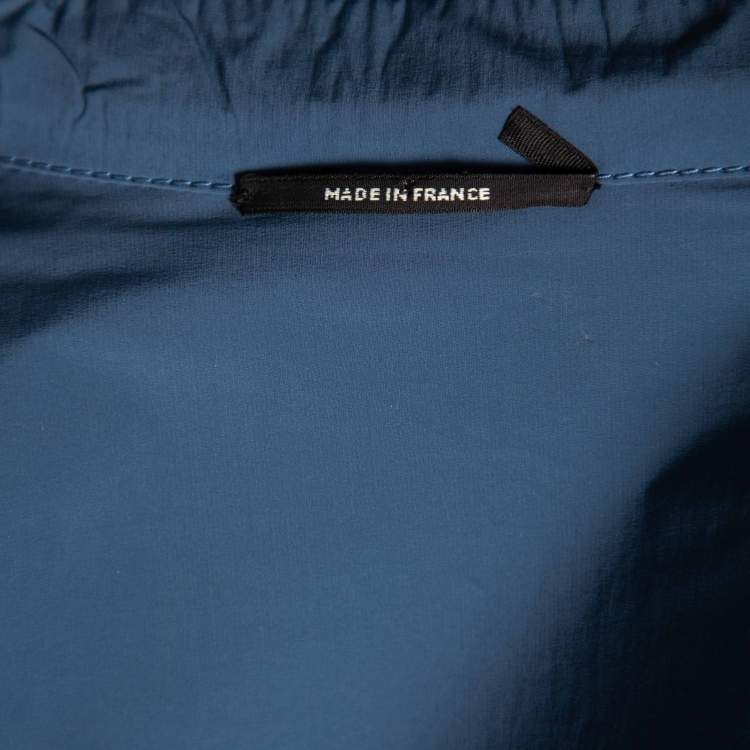 Pre Owned Hermès Blue Snakeskin Leather Reversible Jacket XL