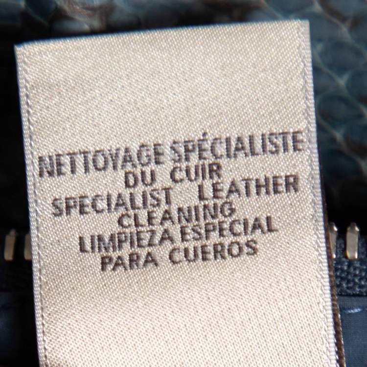 Pre Owned Hermès Blue Snakeskin Leather Reversible Jacket XL
