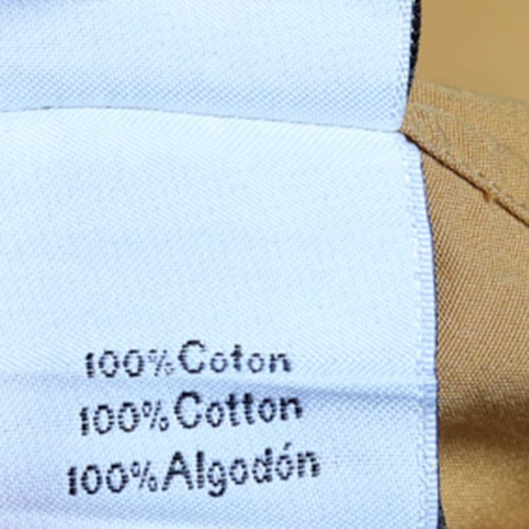 Pre Owned Hermes Mustard Yellow Cotton Button Front Shirt L
